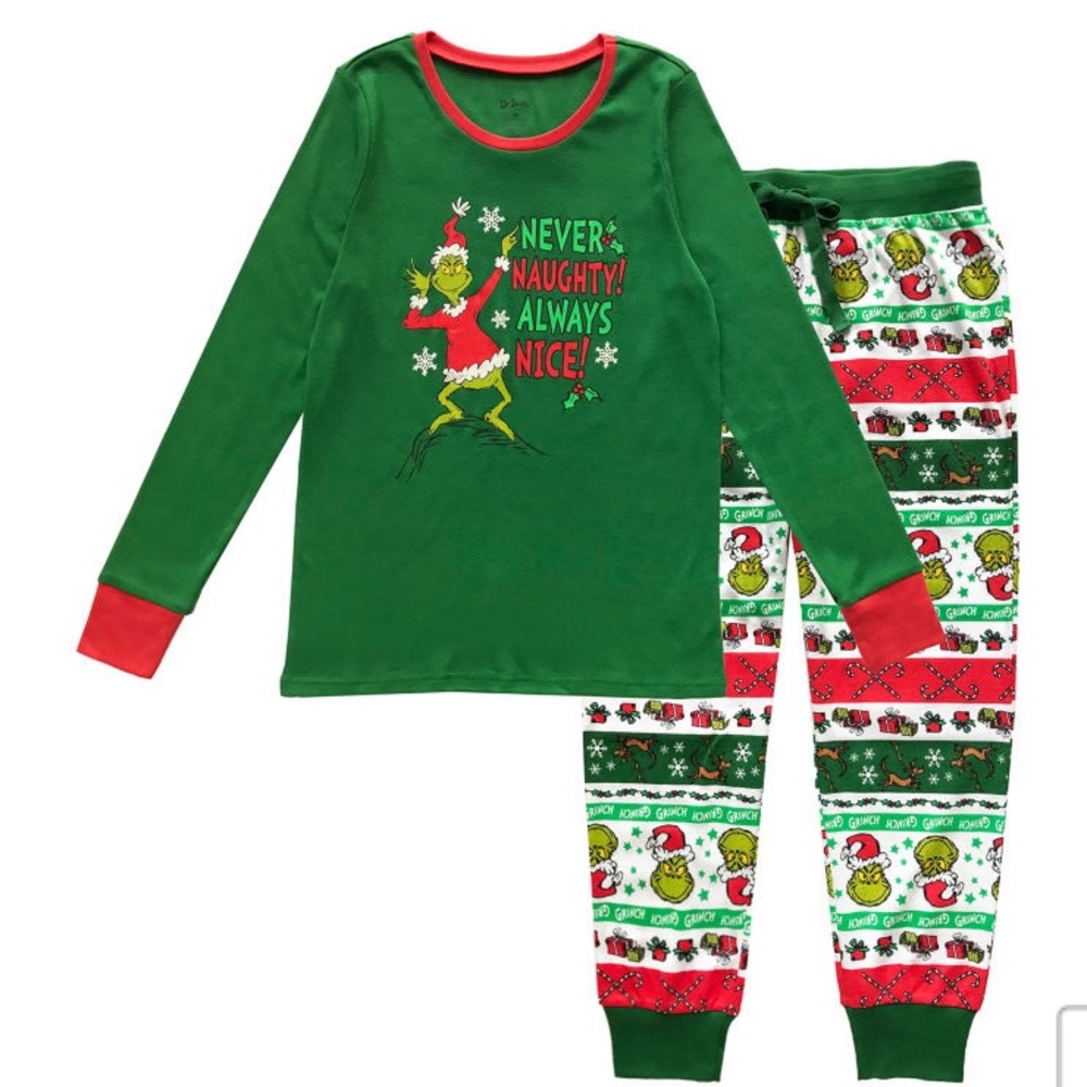 Grinch Dr. Suess Christmas Pajamas Set